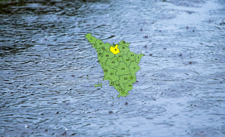 Toscana, allerta codice giallo per val Bisenzio e Ombrone pistoiese