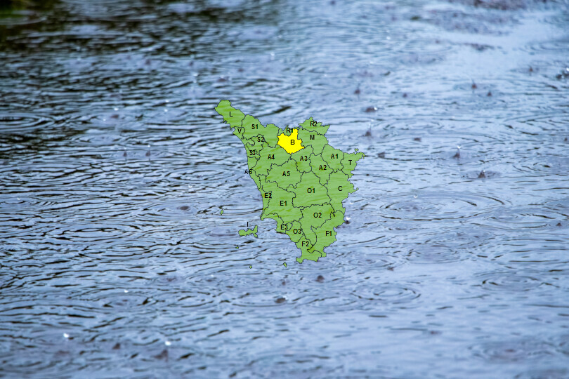 Toscana, allerta codice giallo per val Bisenzio e Ombrone pistoiese