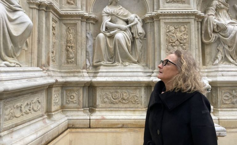 Nuova vita per Fonte Gaia, in piazza del Campo svelato il restauro, Fabio: “Per Siena è un grande giorno”