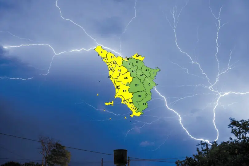 Maltempo in Toscana, esteso il codice arancione per pioggia e temporali