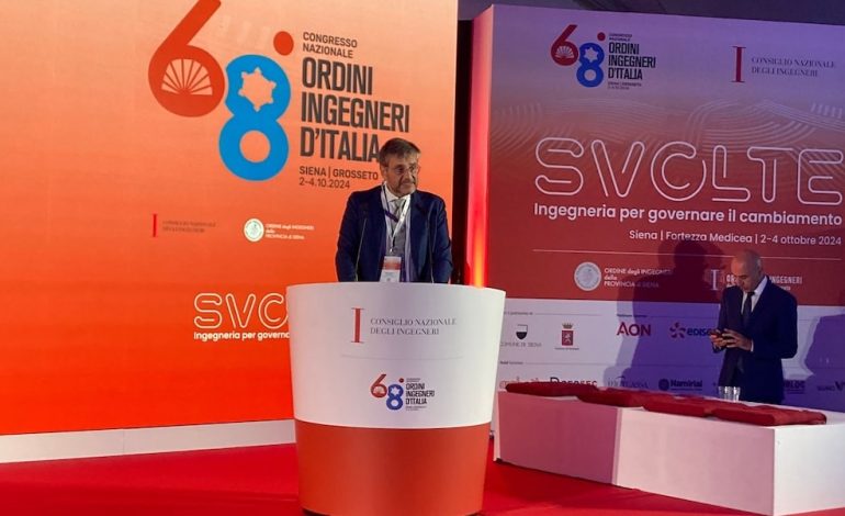 Francesco Gaudini, Presidente dell’Ordine degli Ingegneri di Siena, eletto nel Comitato dell’assemblea dei Presidenti degli Ordini degli Ingegneri di Italia