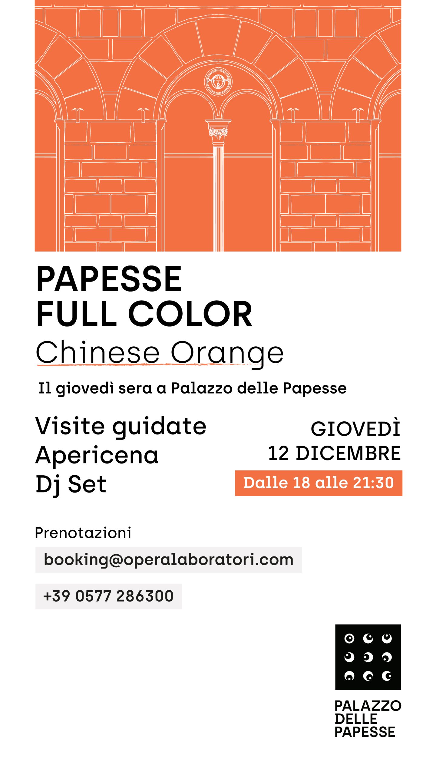 Giovedì 12 dicembre nuovo appuntamento con Papesse Full Color Chinese Orange