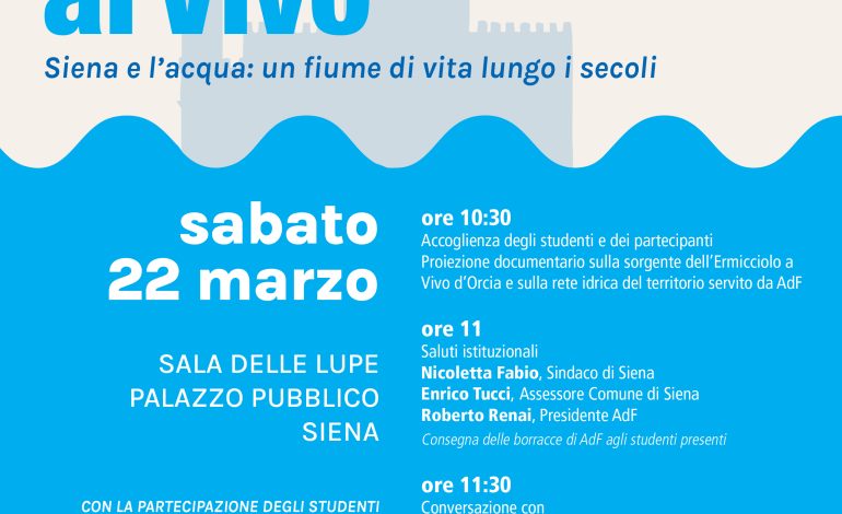 Giornata Mondiale dell’Acqua: Comune di Siena e AdF insieme agli studenti