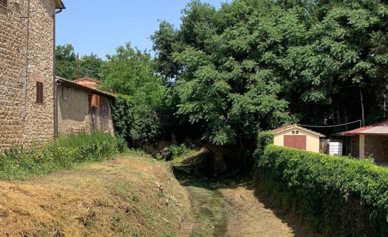 Intervento di bonifica ad Asciano: al centro dell’attenzione il borro Bestinino