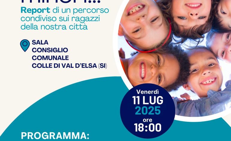 Colle Val d’Elsa, l’11 luglio si presenta il report che approfondisce i bisogni dei ragazzi del territorio