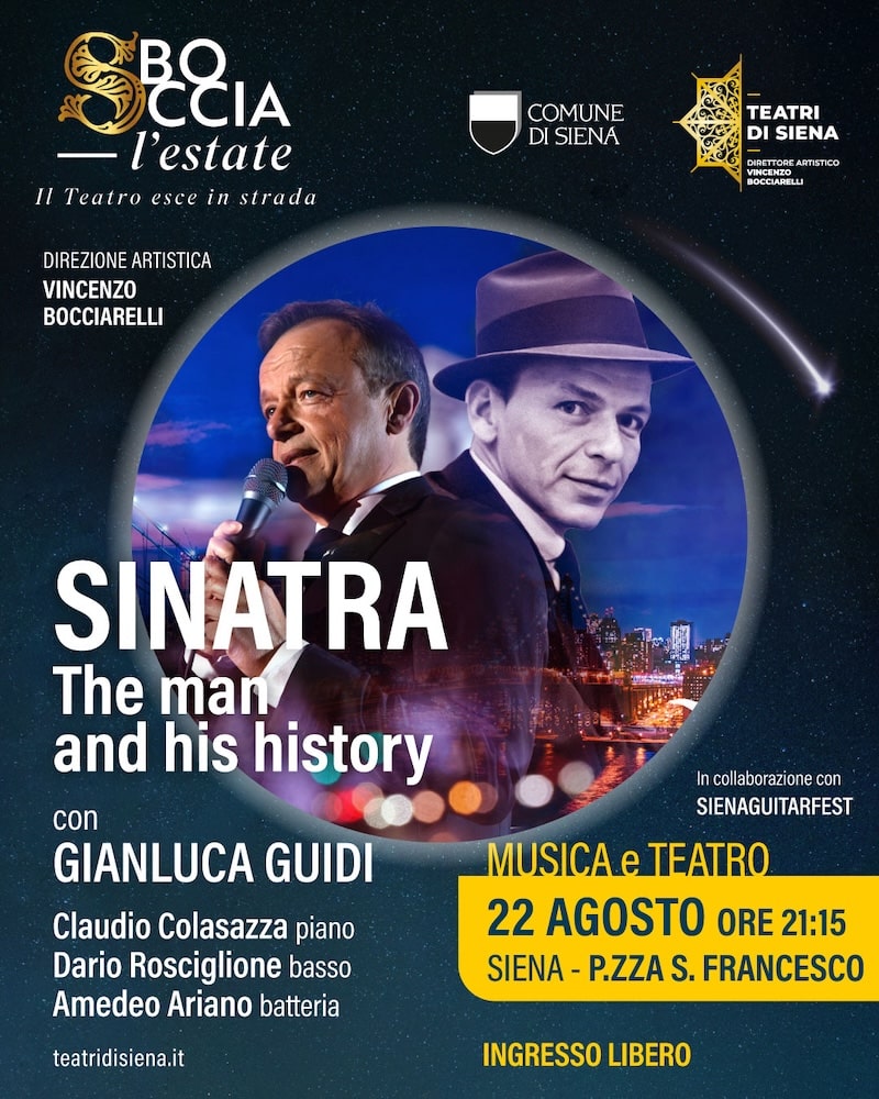 Sboccia l’Estate 2025, dalla musica al flamenco. Gianluca Guidi interpreta “Sinatra – The man and his history”