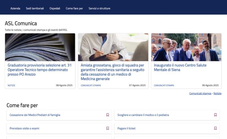 Nuovo sito web per l’Asl Sud Est: migliora l’accessibilità alle informazioni per gli utenti