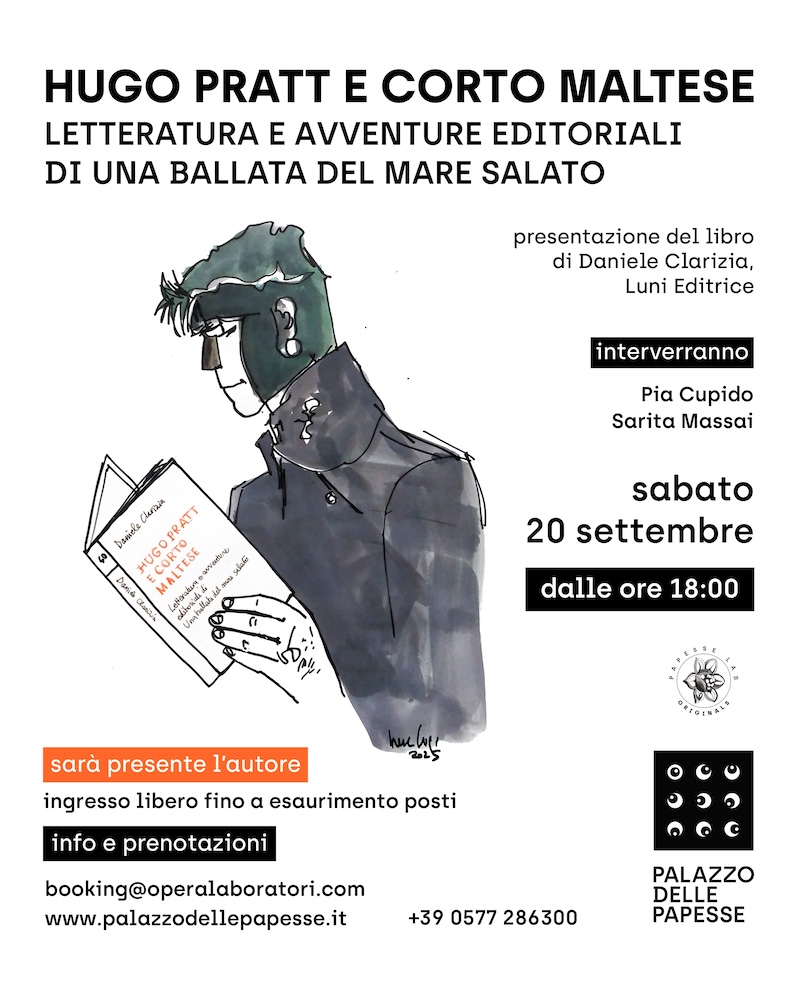 Viaggio tra mari e avventure con Corto Maltese e Hugo Pratt. Il 20 settembre la presentazione del volume di Daniele Clarizia