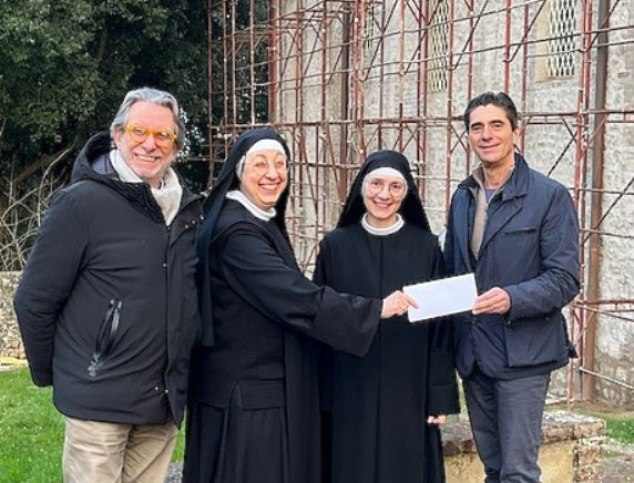 Lecceto, raccolta fondi per il restauro: il contributo del Rotary Siena Est