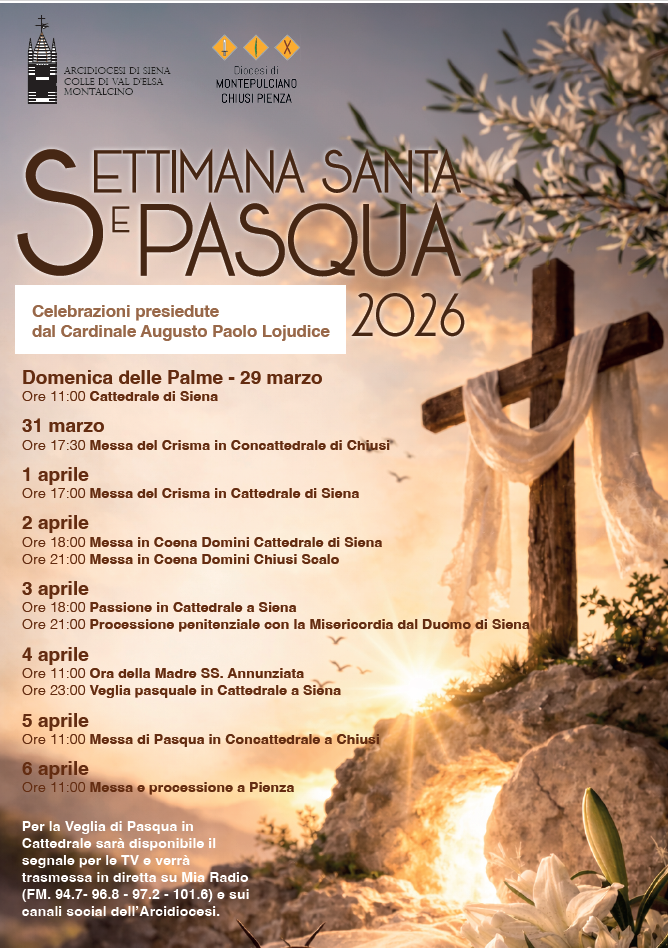 Settimana Santa e Pasqua 2026, le celebrazioni presiedute dal Cardinale Lojudice