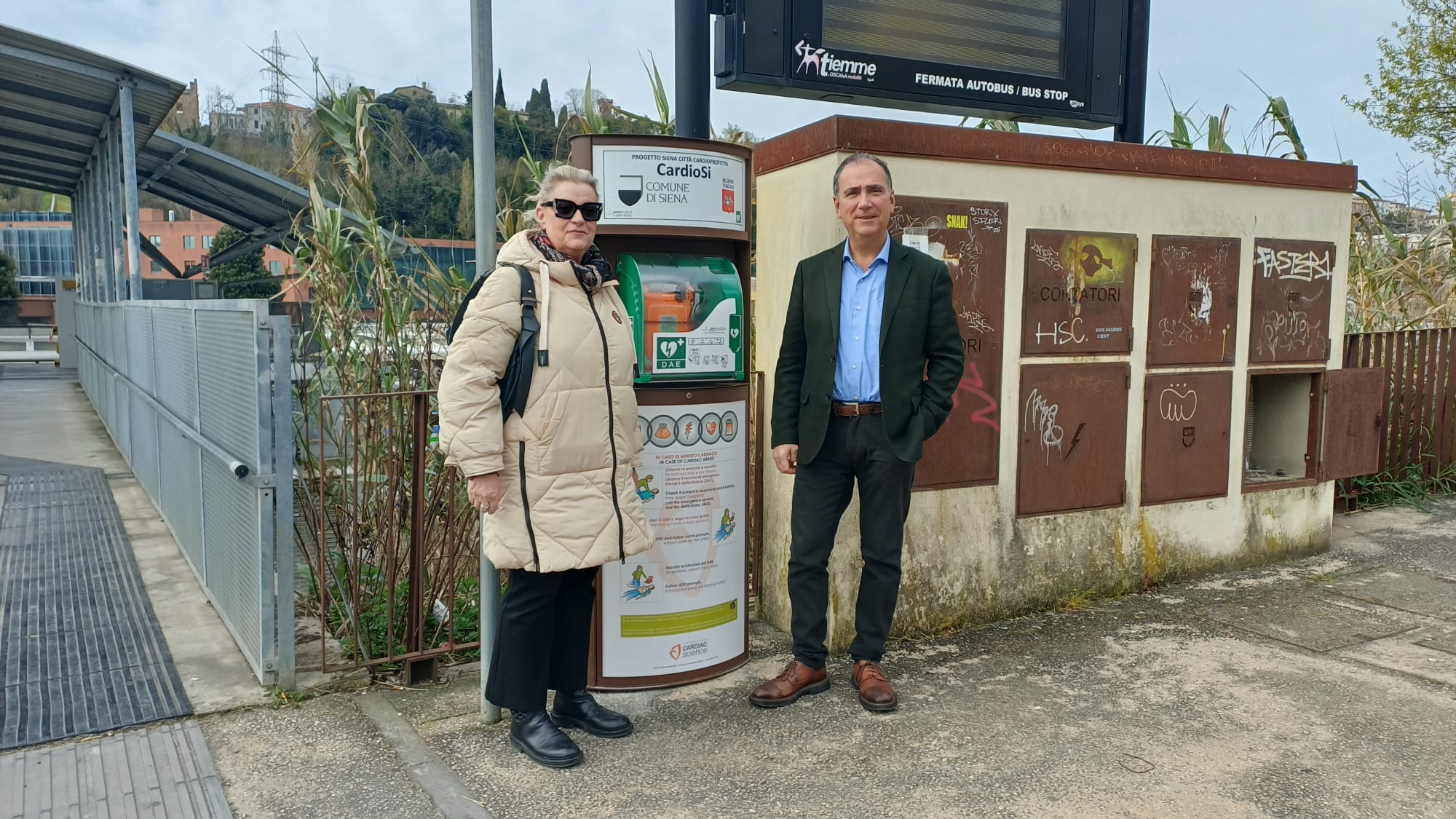 Inaugurato il nuovo Dae in viale Riccardo Lombardi a Siena