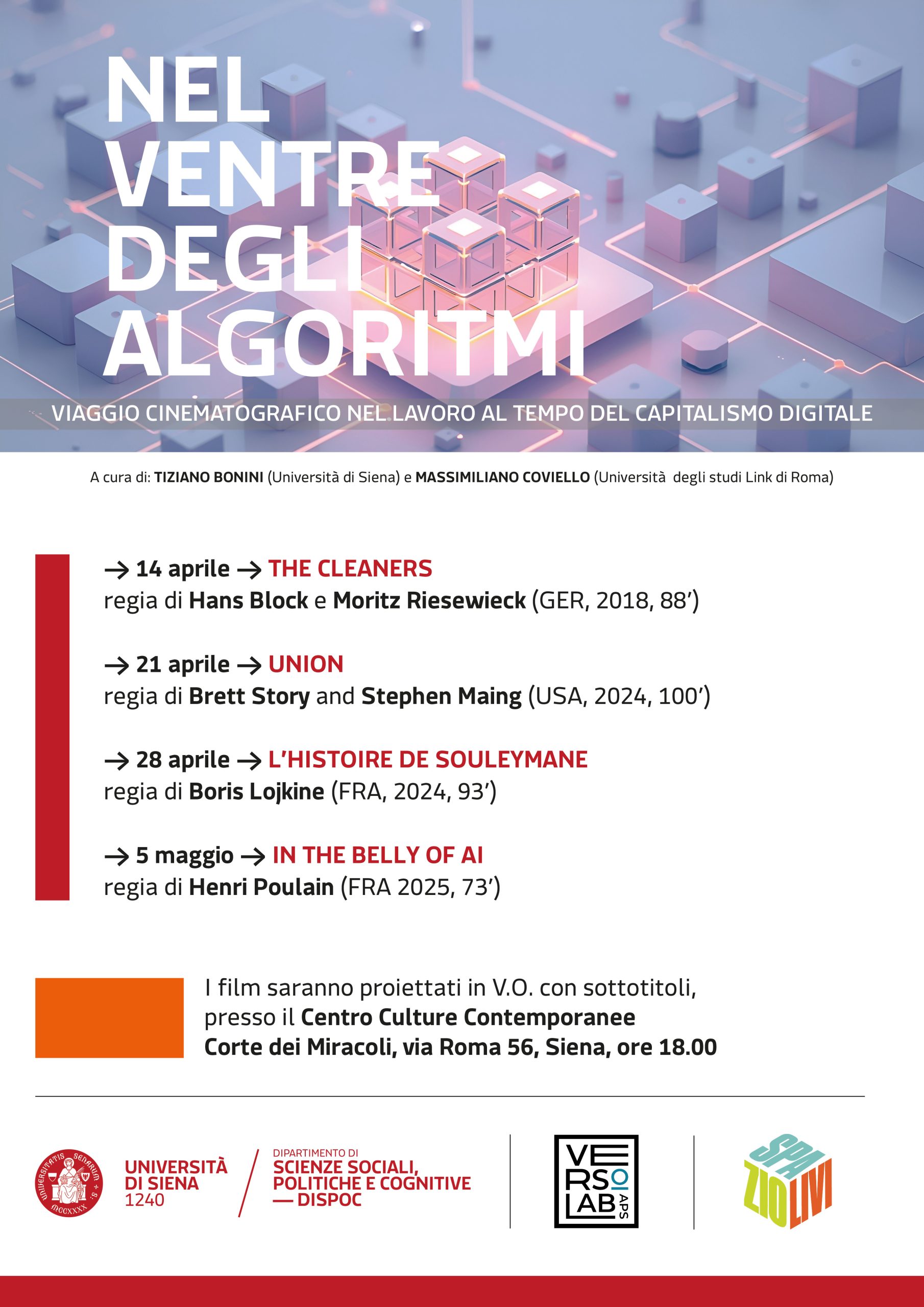 “Nel ventre degli algoritmi. Viaggio cinematografico nel lavoro al tempo del capitalismo digitale”