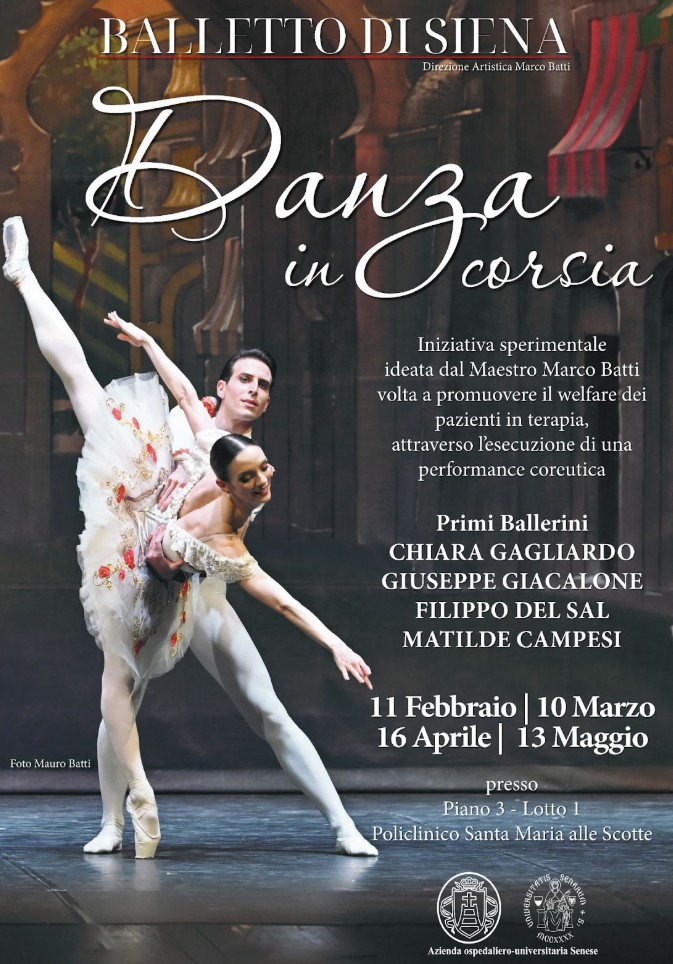 “Danza in Corsia” giovedì 16 aprile il terzo appuntamento all’AOU Senese