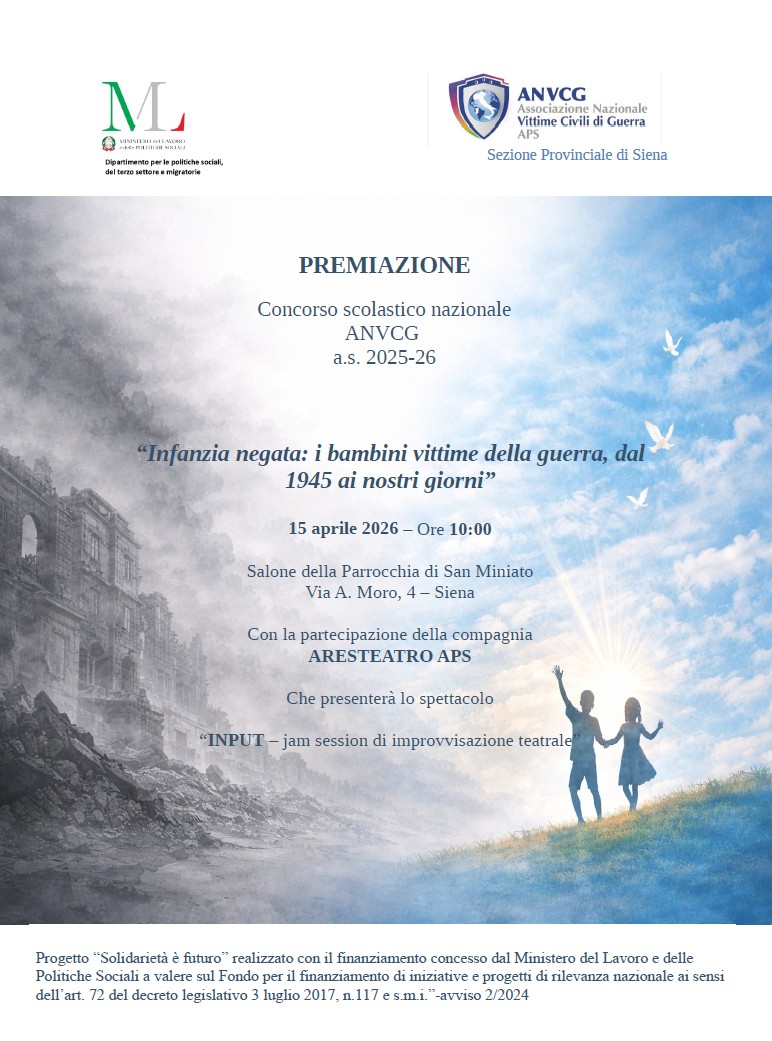 Giornata nazionale delle vittime civili delle guerre e dei conflitti nel mondo, le iniziative in provincia di Siena
