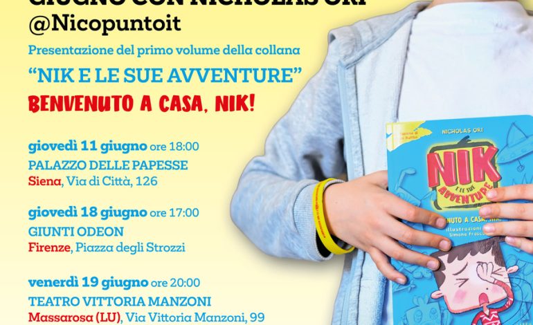 “Benvenuto a casa, Nik!”. Sillabe presenta a Siena il primo libro di Nicholas Ori, il bambino prodigio che affianca Paolo Ruffini a teatro