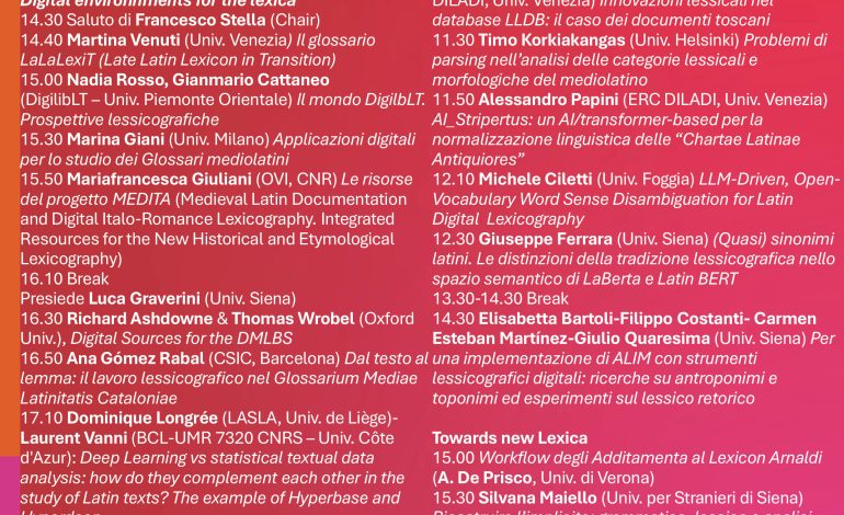 Latino e intelligenza artificiale: a Siena l’innovazione coinvolge gli studi di lingue storiche
