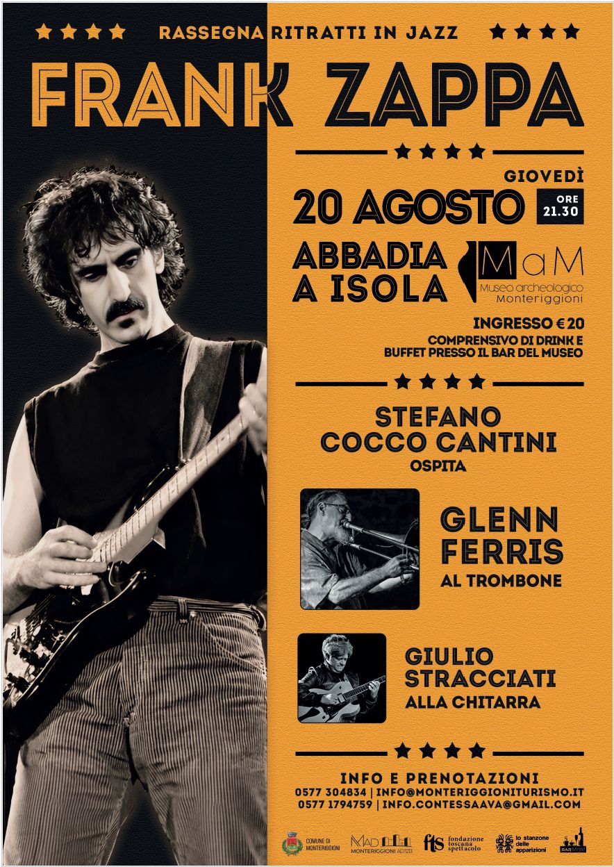 Ritratti in Jazz, ad Abbadia Isola un omaggio a Frank Zappa
