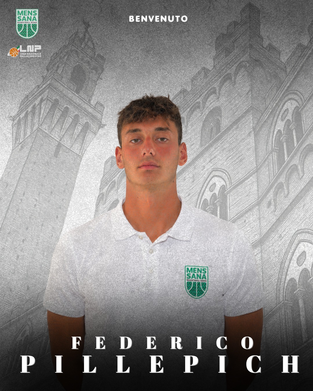 La Note di Siena Mens Sana Basketball dà il benvenuto a Federico Pillepich, nuovo giocatore biancoverde per la stagione 2026/2027