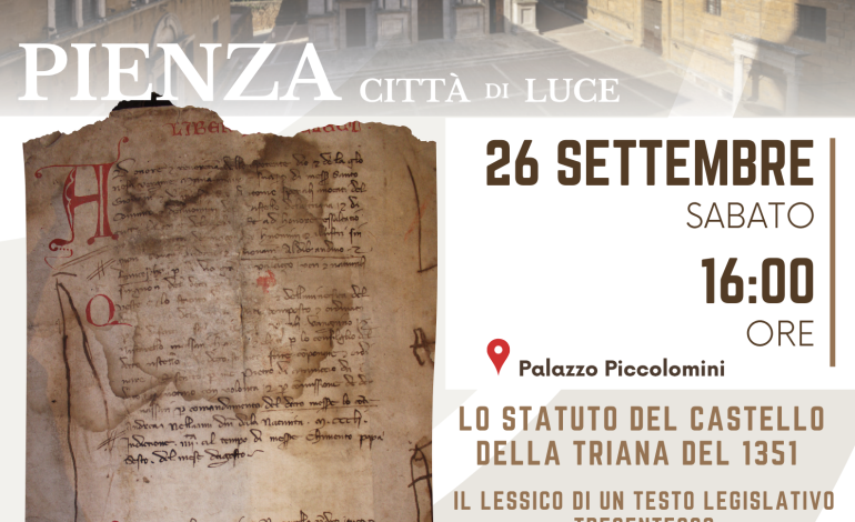 Pienza città di luce, nuovo appuntamento sabato 26 settembre