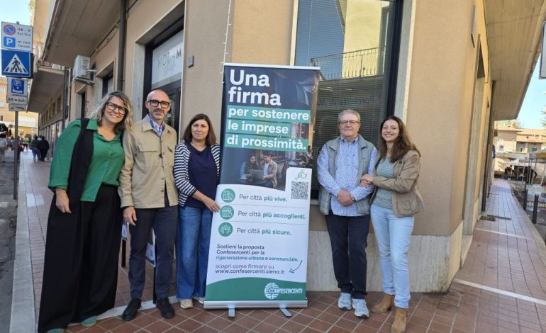 Sostegno al commercio di vicinato, cento firme oggi dal mercato di Chiusi