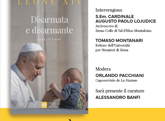 Il 30 ottobre a Siena la presentazione del volume di Papa Leone XIV